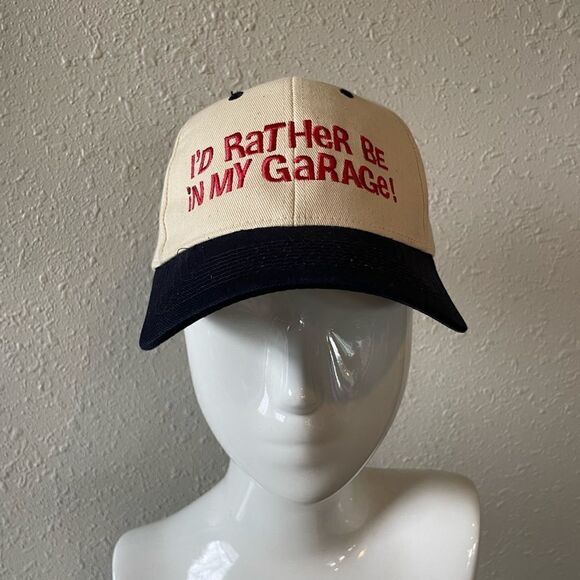 I’d Rather Be In My Garage Baseball Cap EUC - Picture 1 of 7